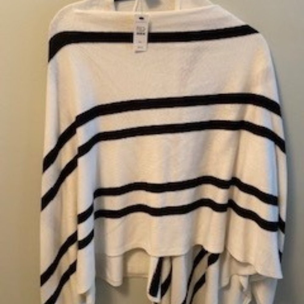 Blue and white Talbots wrap, one size, never worn